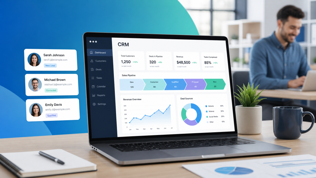 CRM for small business 2026 illustration